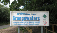 The Welcome to Grangewater sign